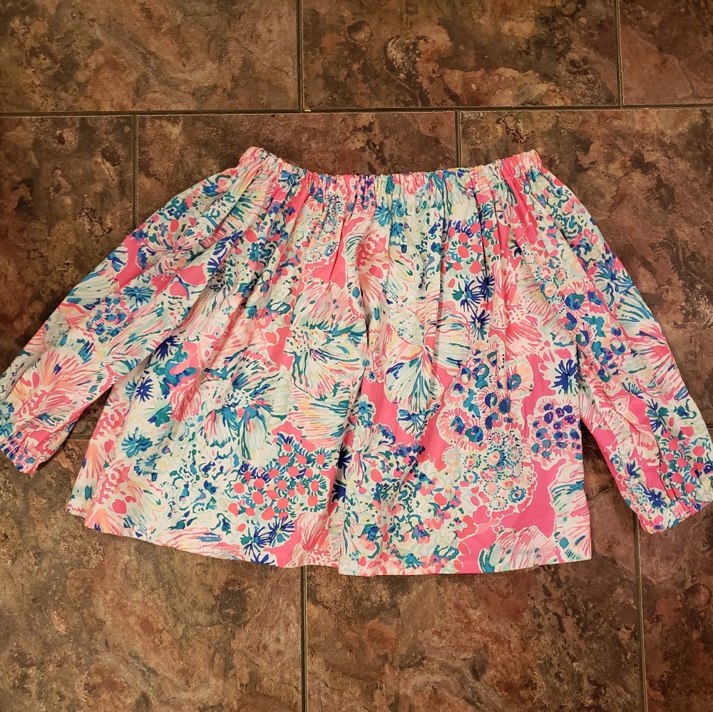 COPY - Lilly Pulitzer Off the Shoulder Top in Gyp…